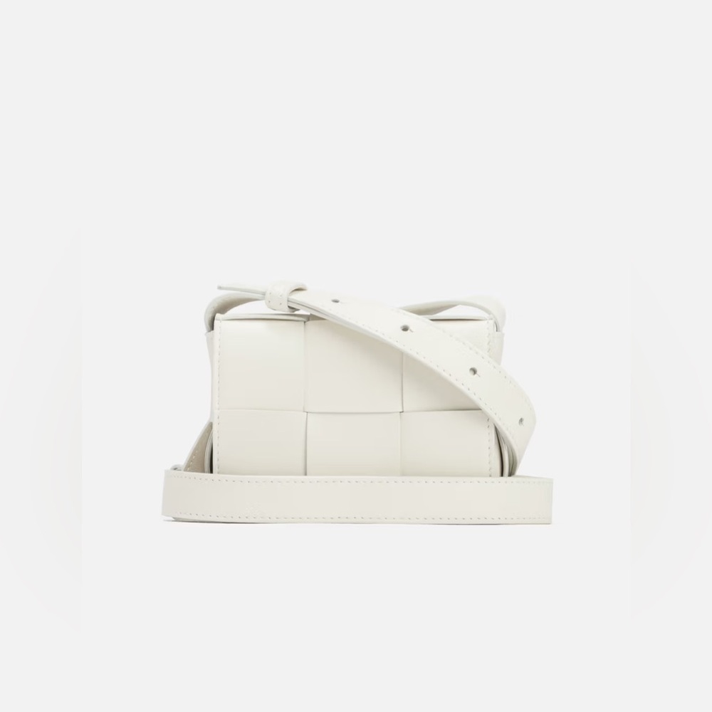 Bottega Veneta White Candy Cassette Crossbody Bag